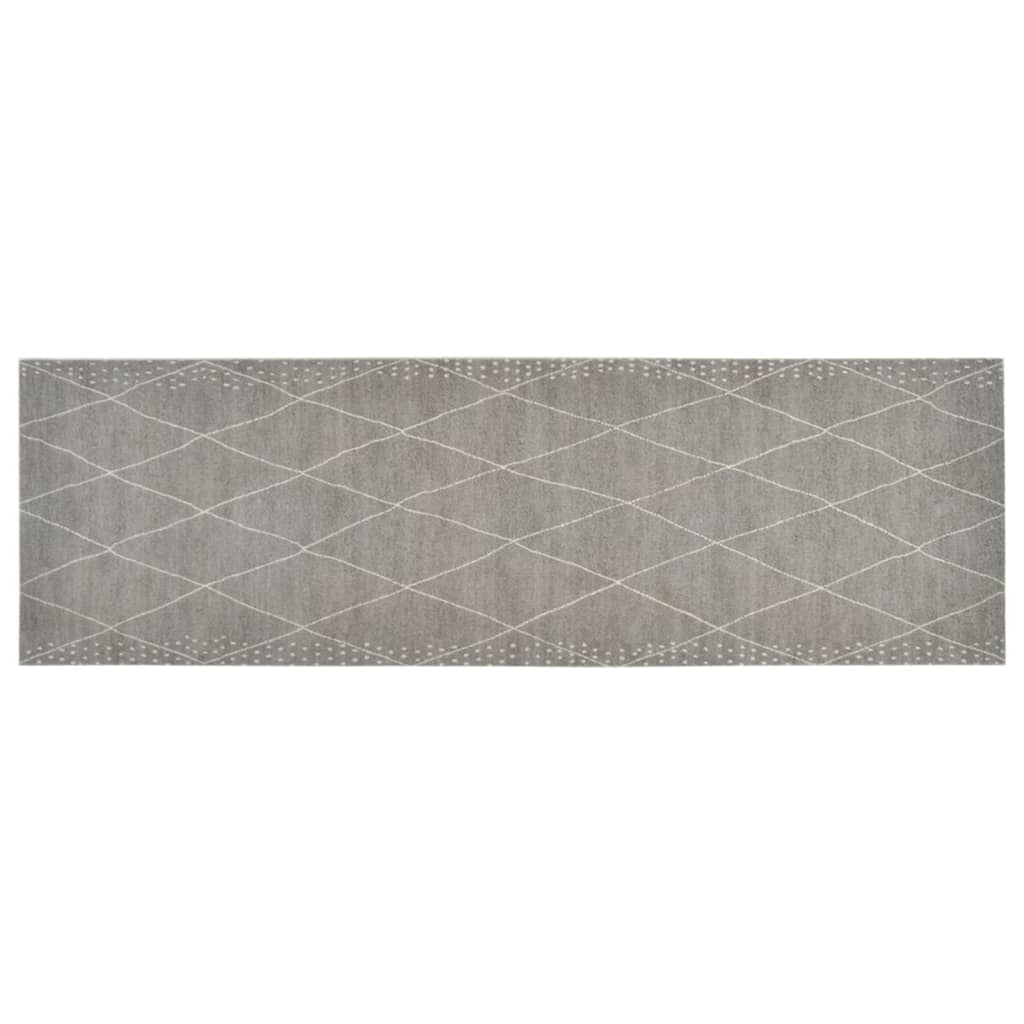 Kuhinjski tepih perivi s uzorkom rombova 60 x 180 cm baršunasti