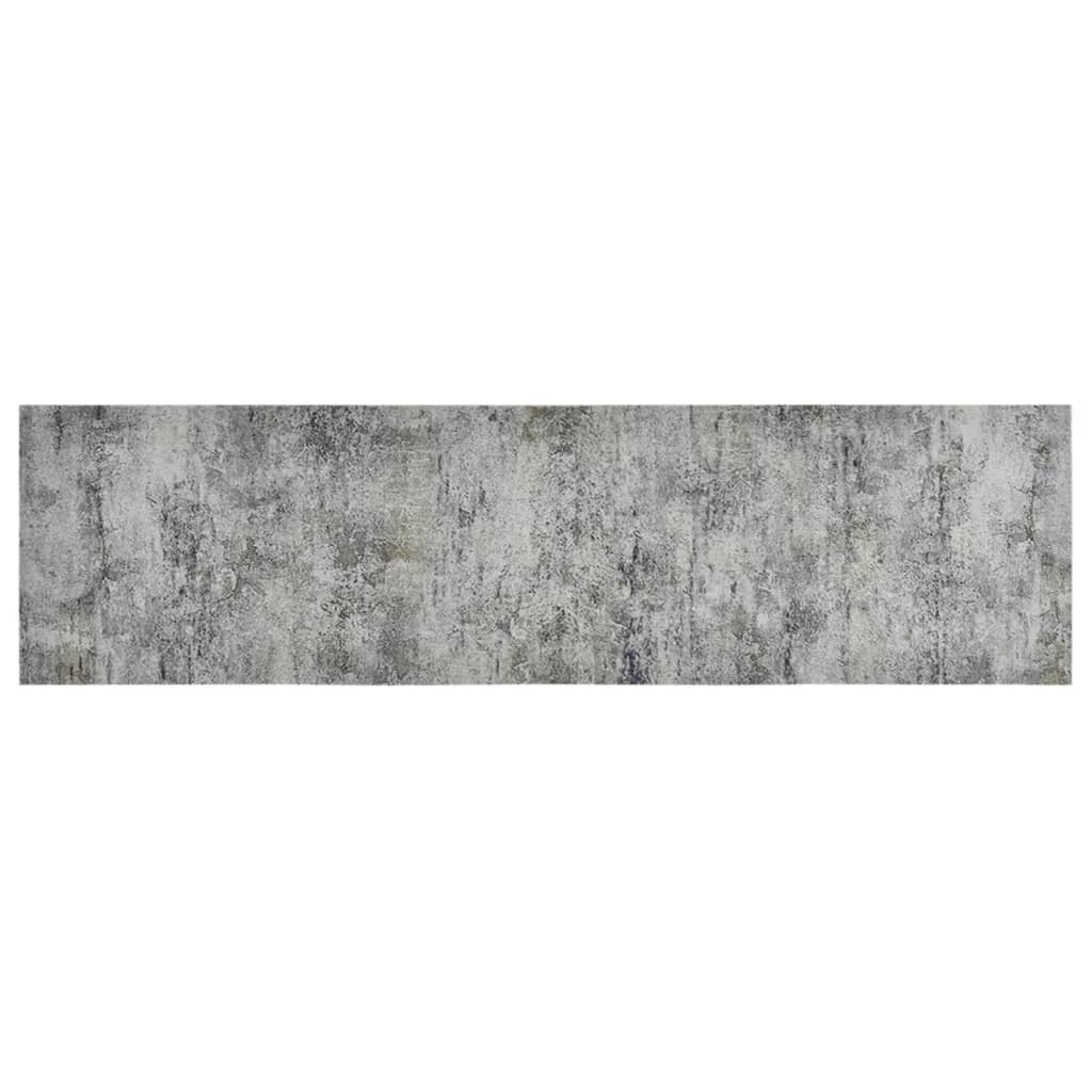 Kuhinjski tepih perivi s uzorkom betona 45 x 150 cm baršunasti