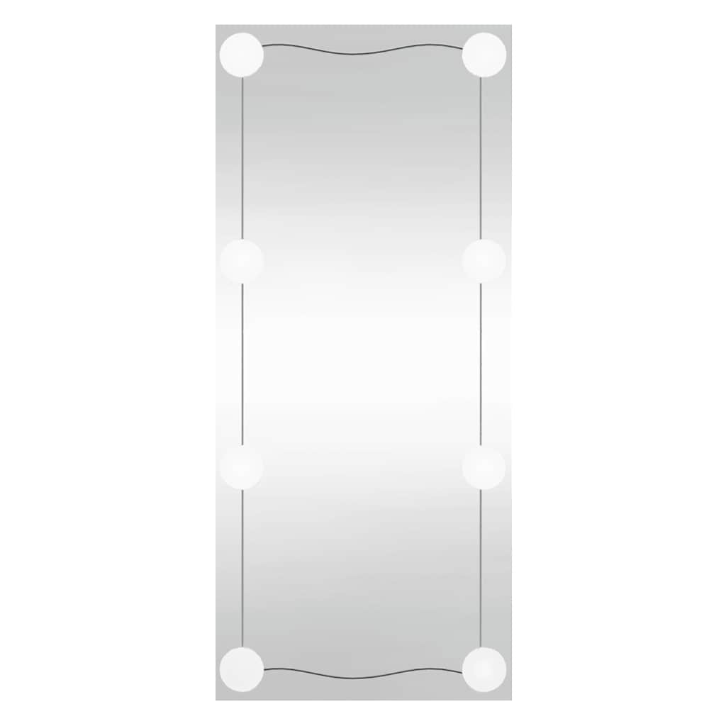 Zidno ogledalo s LED svjetlima 40 x 80 cm stakleno pravokutno