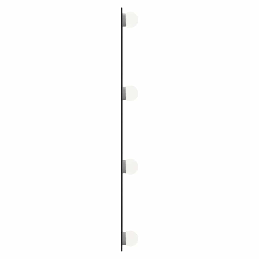 Zidno ogledalo s LED svjetlima 50 x 60 cm stakleno pravokutno