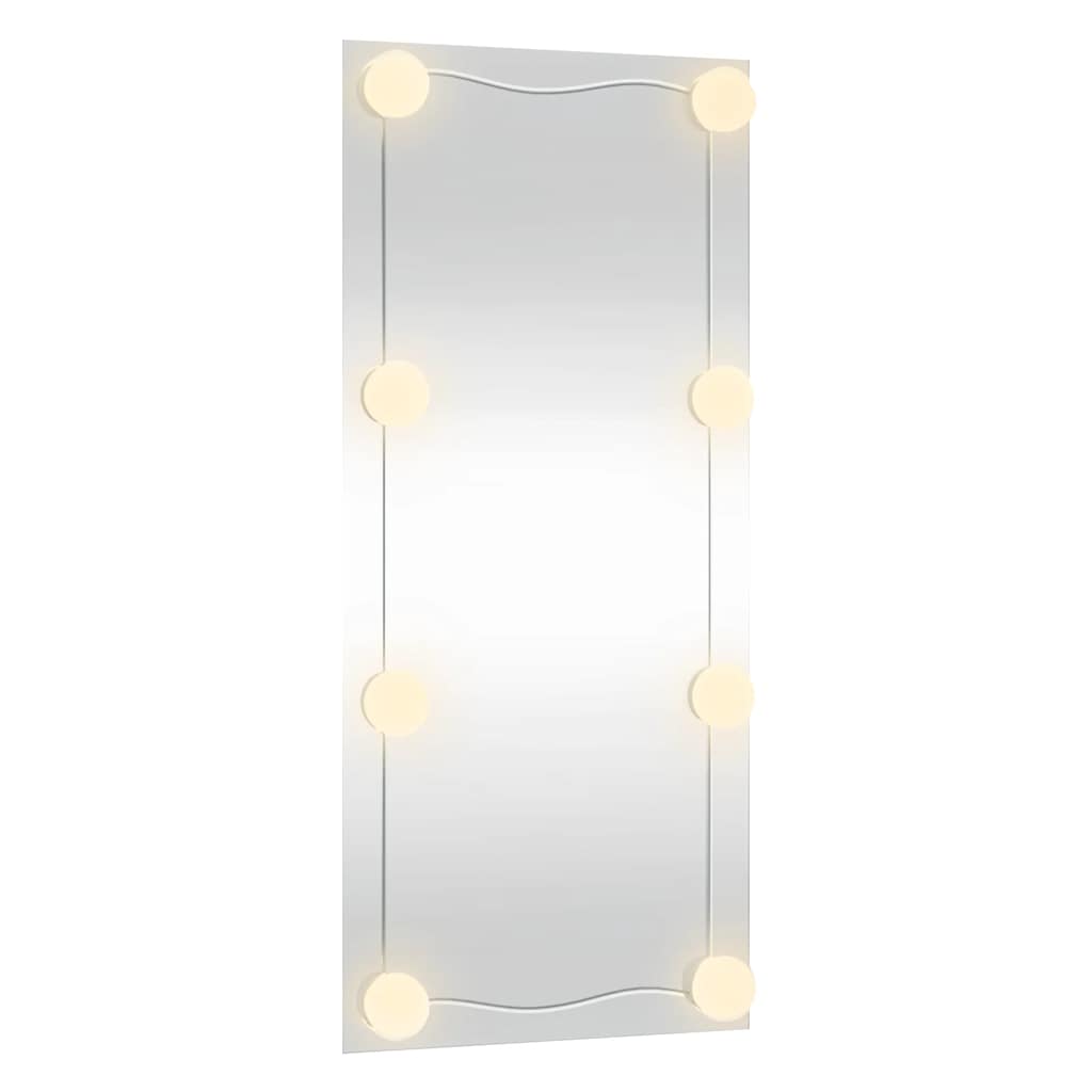 Zidno ogledalo s LED svjetlima 50x100 cm stakleno pravokutno