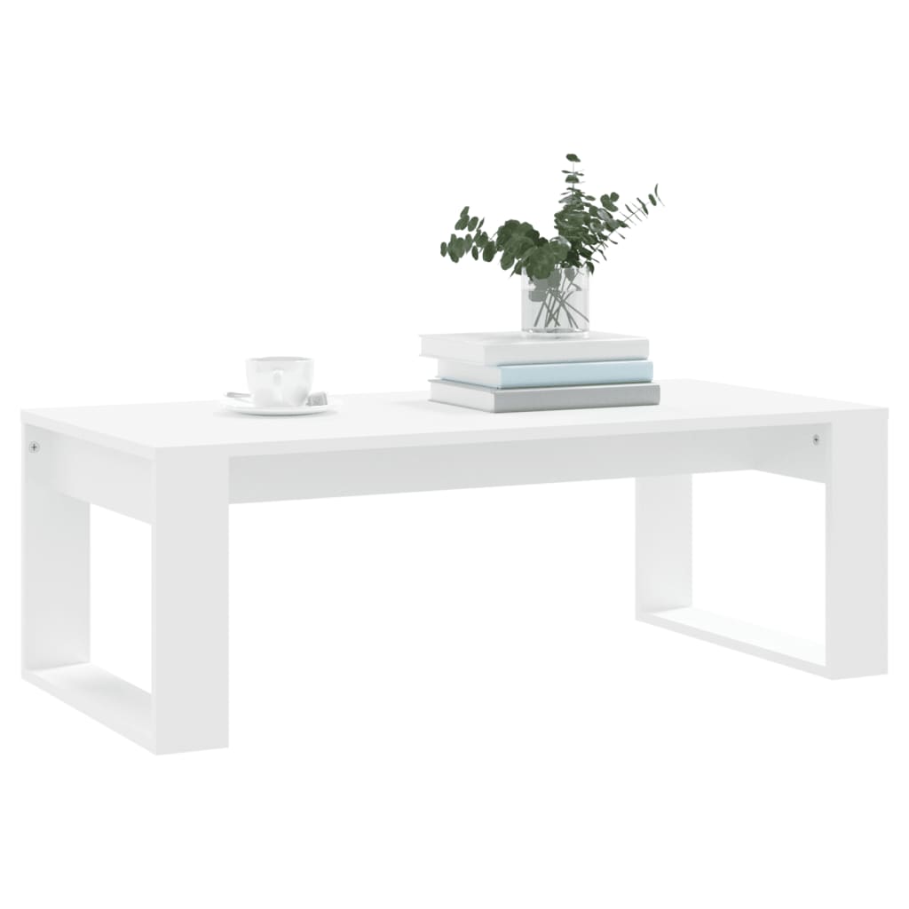 Stolić za kavu bijeli 102 x 50 x 35 cm od konstruiranog drva