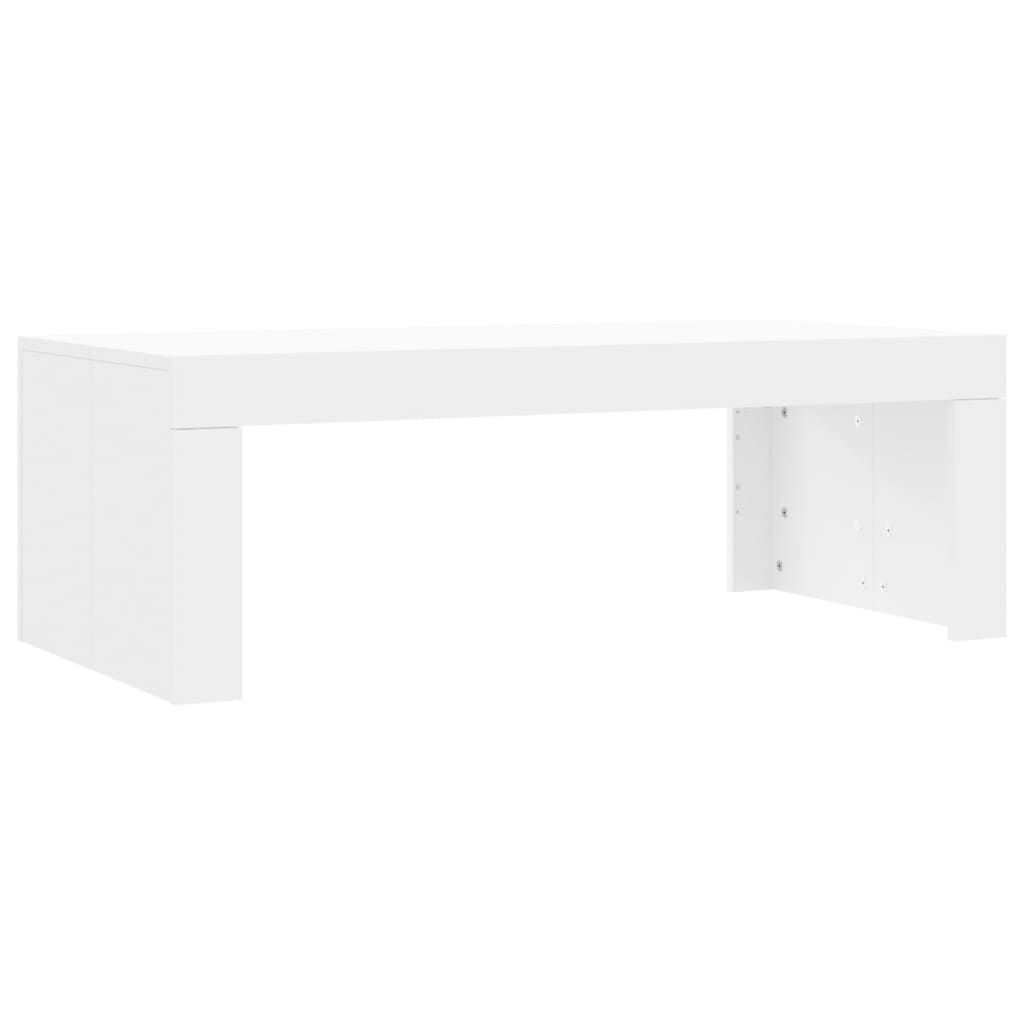 Stolić za kavu bijeli 102 x 50 x 36 cm od konstruiranog drva