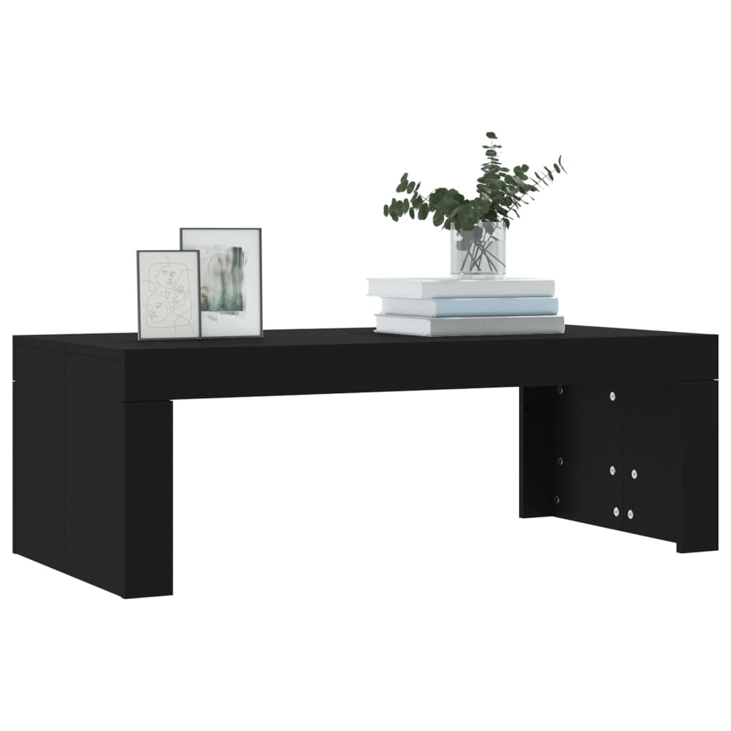Stolić za kavu crni 102 x 50 x 36 cm od konstruiranog drva