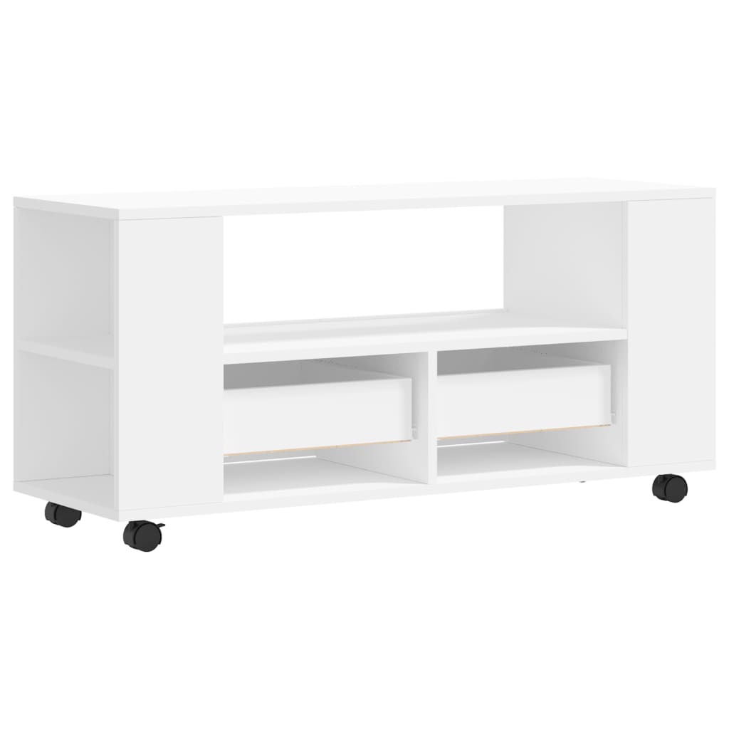 TV ormarić bijeli 102 x 34,5 x 43 cm od konstruiranog drva