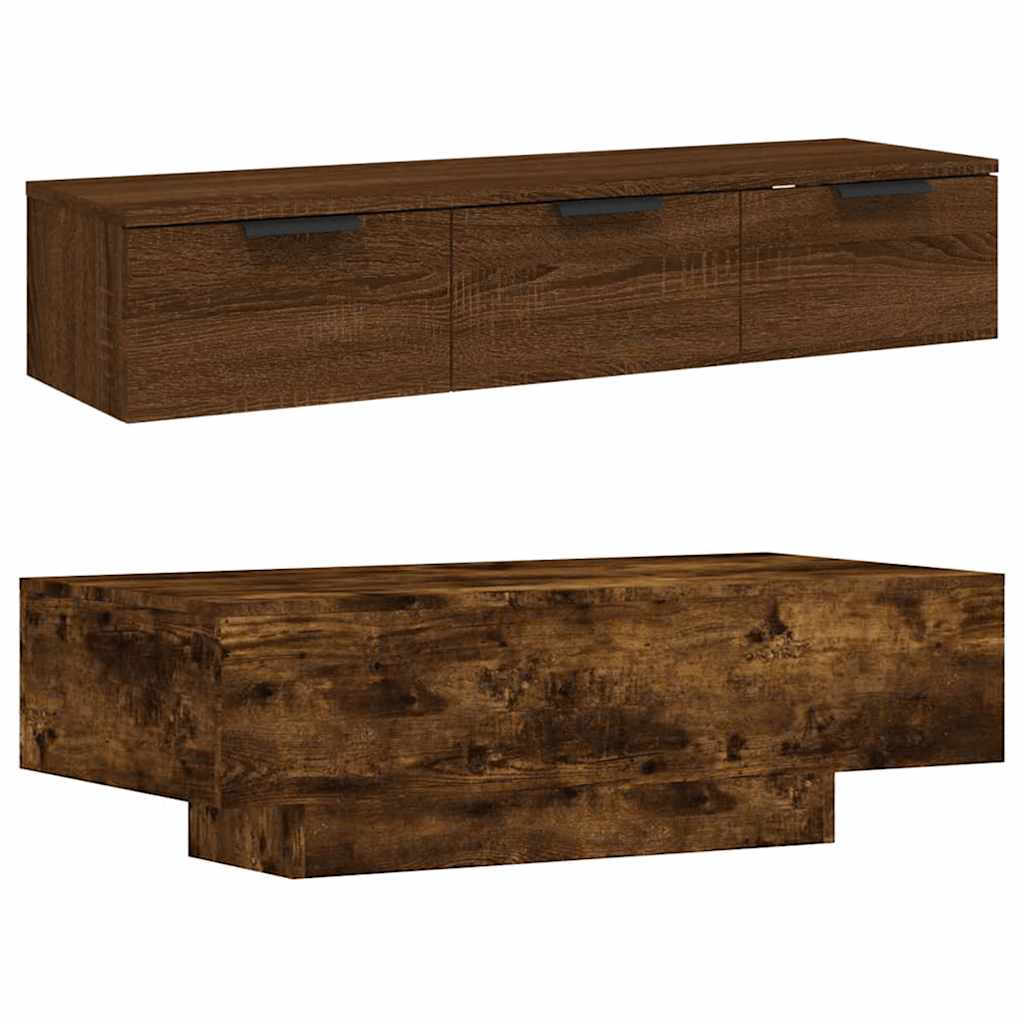 Stolić za kavu boja hrasta 100 x 49,5 x 31 cm konstruirano drvo
