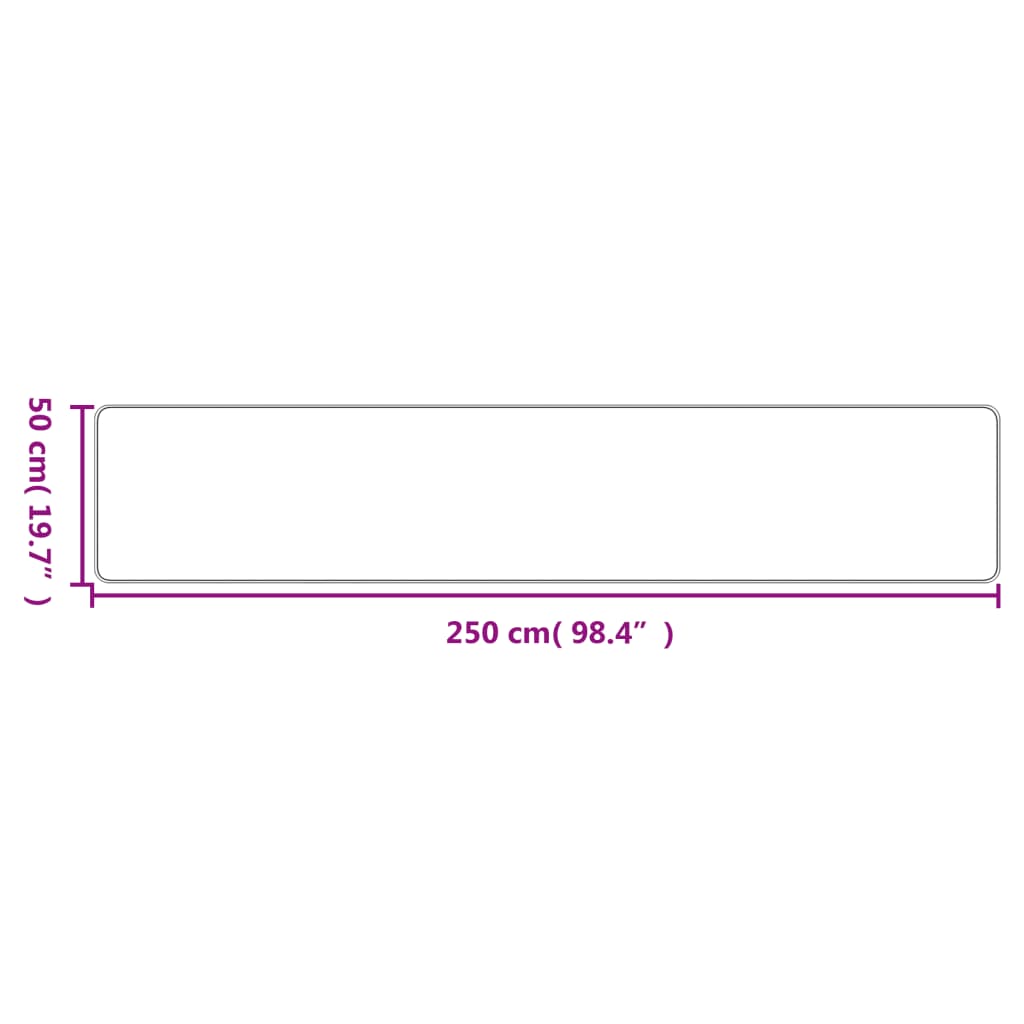 Tepih-staza s izgledom sisala platina 50 x 250 cm