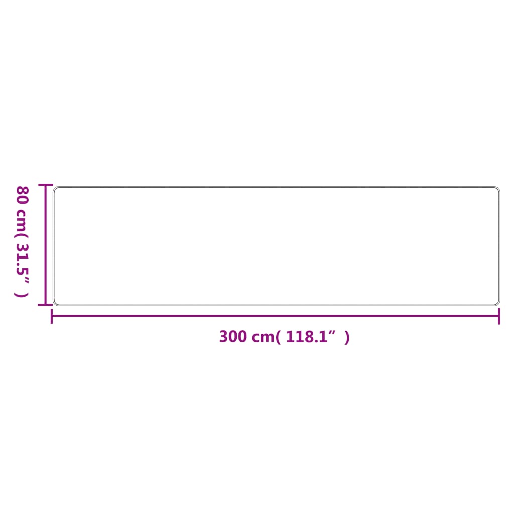 Tepih-staza s izgledom sisala platina 80 x 300 cm