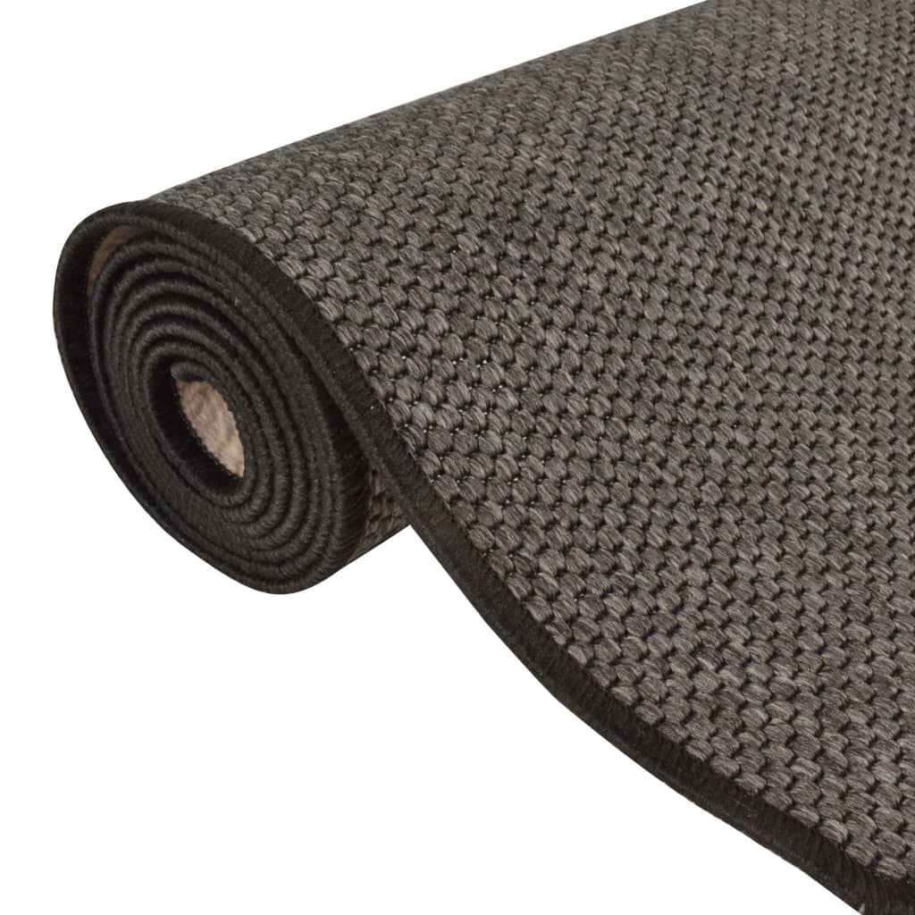 Tepih-staza s izgledom sisala antracit 50 x 250 cm