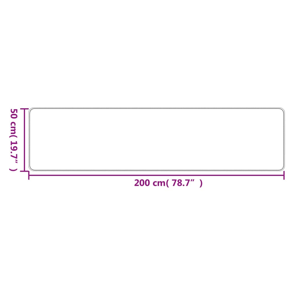 Tepih-staza s izgledom sisala boja pijeska 50 x 200 cm