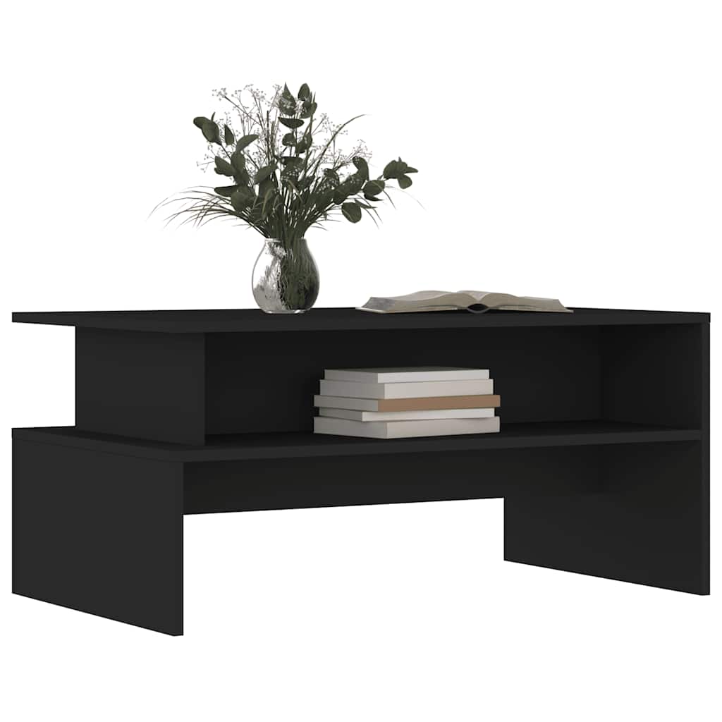 Stolić za kavu crni 90 x 55 x 42,5 cm od konstruiranog drva