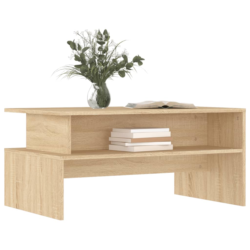 Stolić za kavu boja hrasta 90 x 55 x 42,5 cm konstruirano drvo