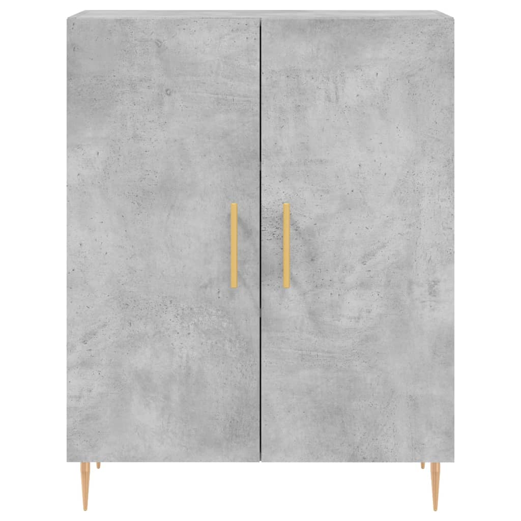 Visoka komoda siva betona 69,5x34x180 cm od konstruiranog drva