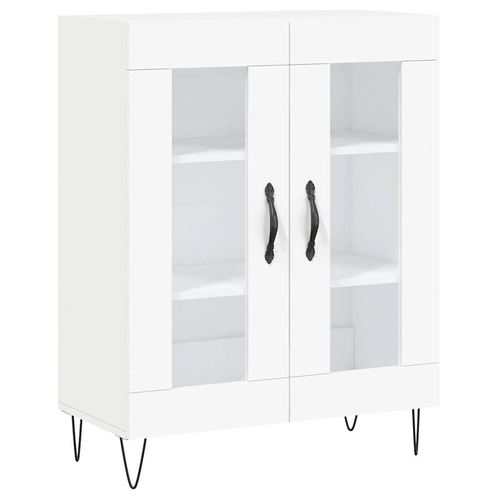 Visoka komoda bijela 69,5x34x180 cm konstruirano drvo