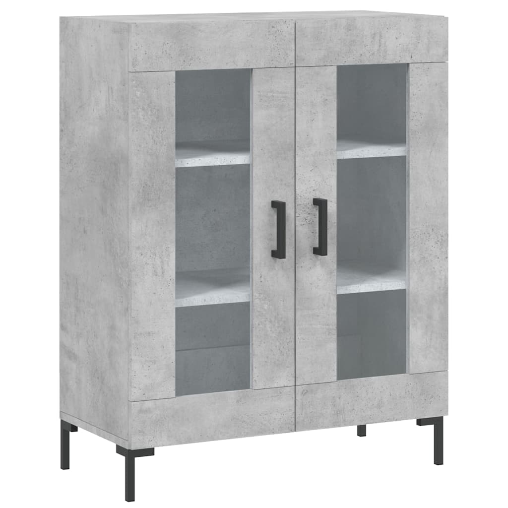 Visoka komoda siva betona 69,5x34x180 cm od konstruiranog drva
