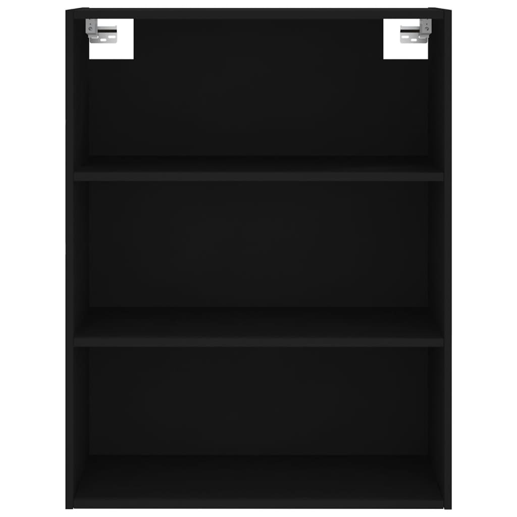 Visoka komoda crni 69,5x34x180 cm konstruirano drvo