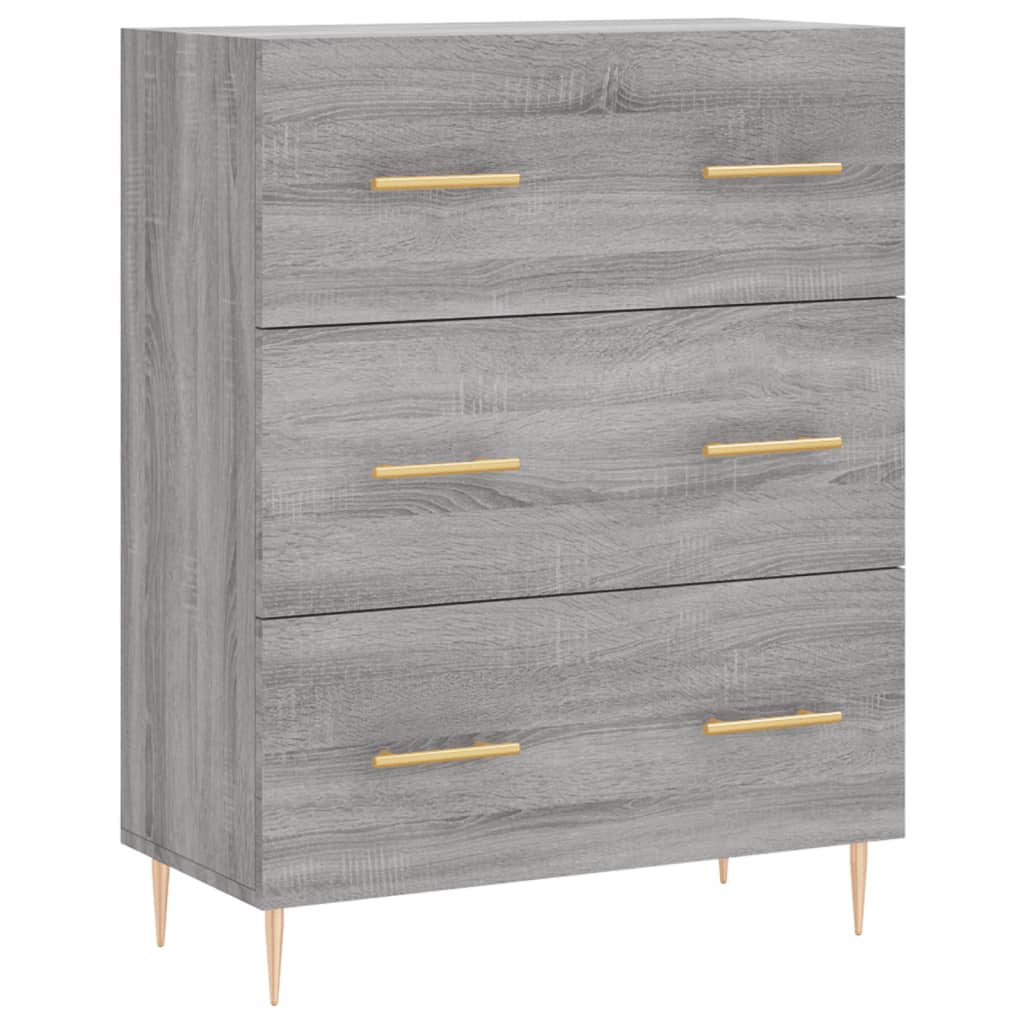 Visoka komoda siva sonome 69,5x34x180 cm od konstruiranog drva