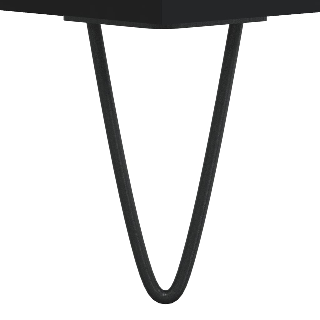 Visoka komoda crni 69,5x34x180 cm konstruirano drvo