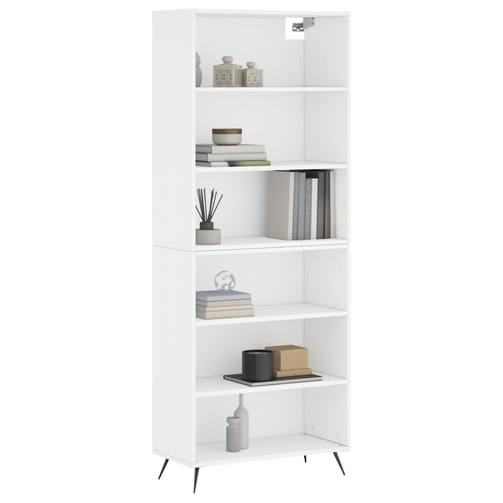 Visoka komoda bijela 69,5 x 32,5 x 180 cm od konstruiranog drva