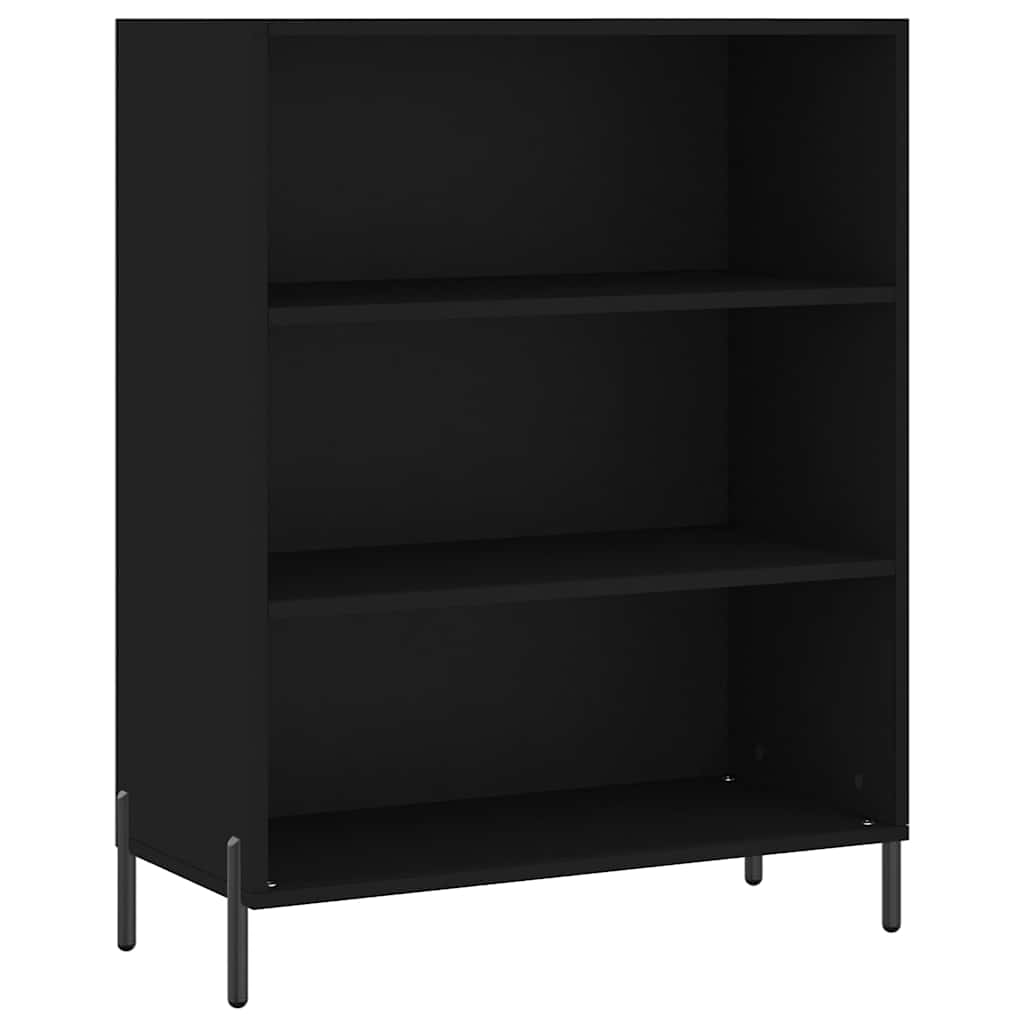 Visoka komoda crna 69,5 x 32,5 x 180 cm od konstruiranog drva