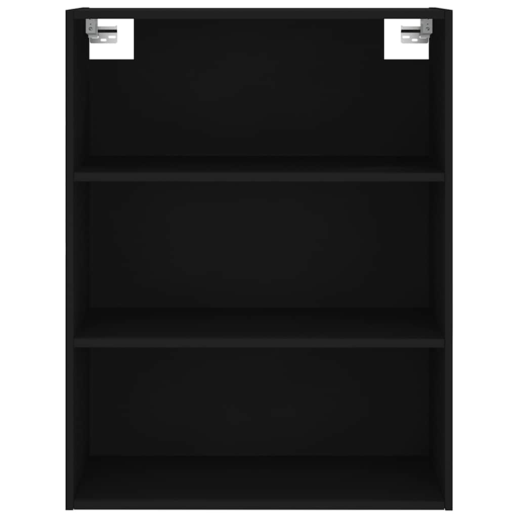 Visoka komoda crna 69,5 x 32,5 x 180 cm od konstruiranog drva