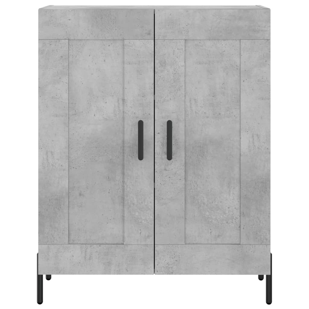 Visoka komoda siva betona 69,5x34x180 cm od konstruiranog drva