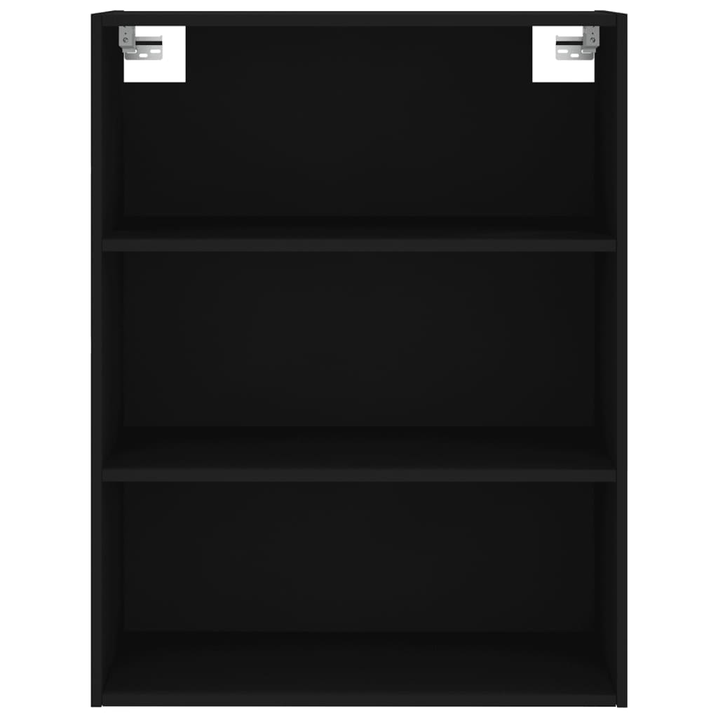 Visoka komoda crni 69,5x34x180 cm konstruirano drvo