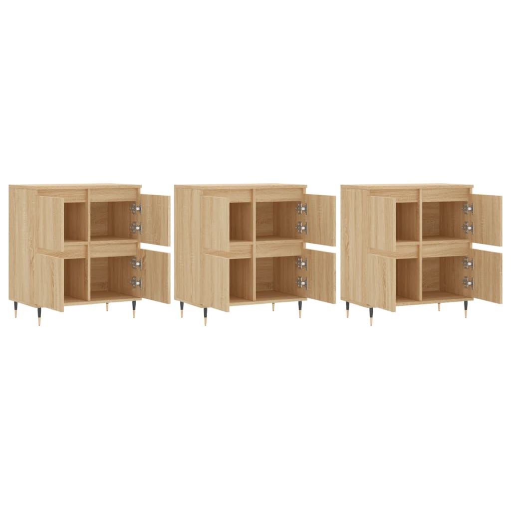 Komode 3 kom boja hrasta sonome od konstruiranog drva