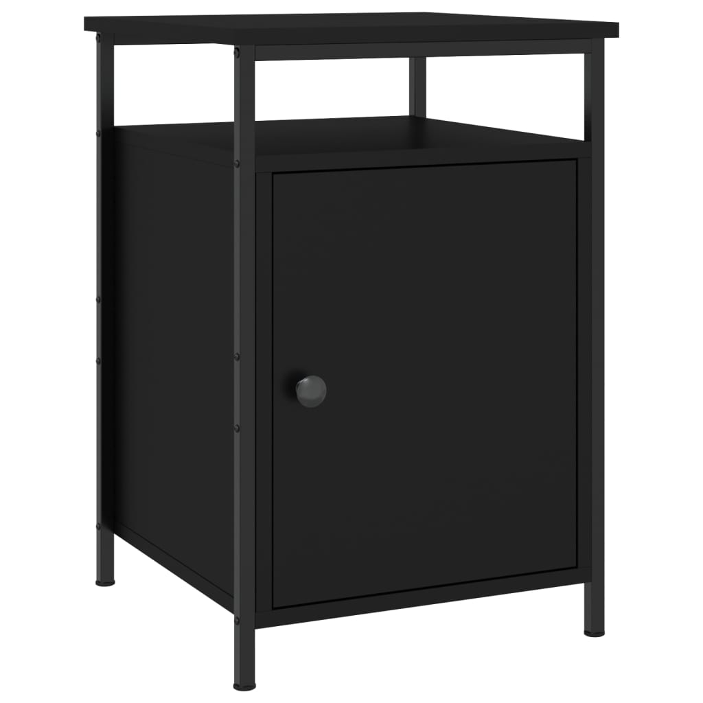 Noćni ormarići 2 kom crni 40x42x60 cm konstruirano drvo