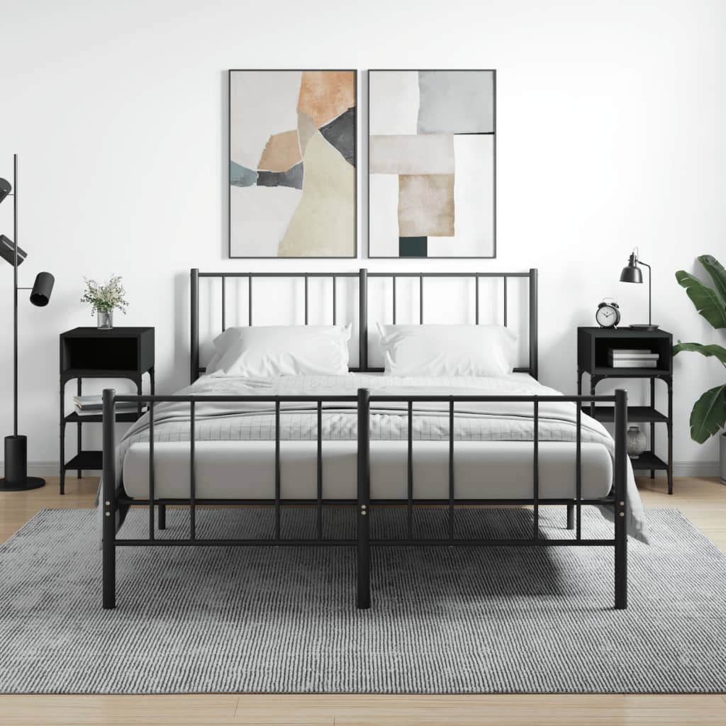 Noćni ormarići 2 kom crni 35x34,5x70 cm od konstruiranog drva