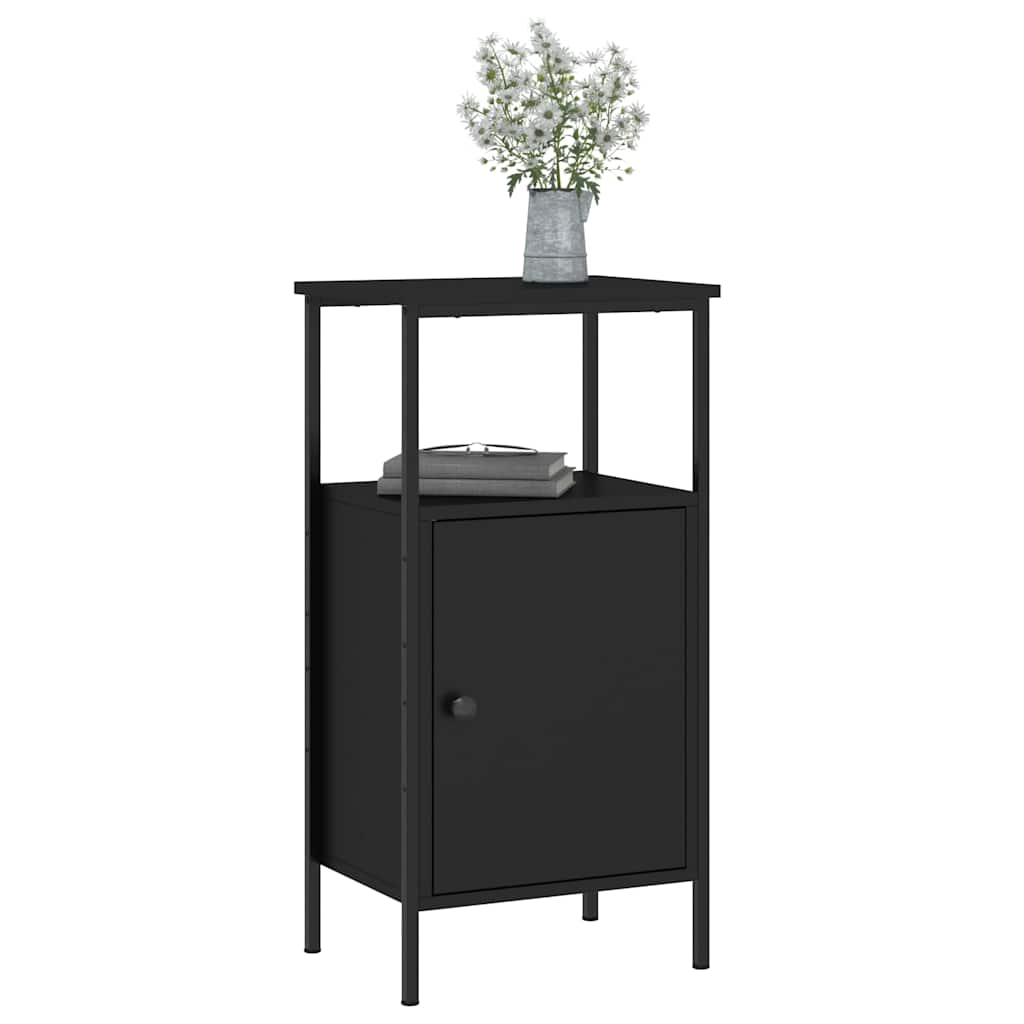 Noćni ormarići 2 kom crni 41 x 31 x 80 cm konstruirano drvo