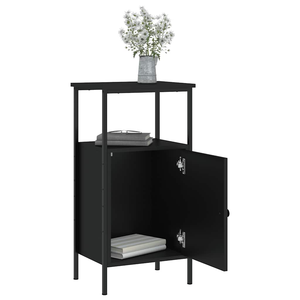 Noćni ormarići 2 kom crni 41 x 31 x 80 cm konstruirano drvo