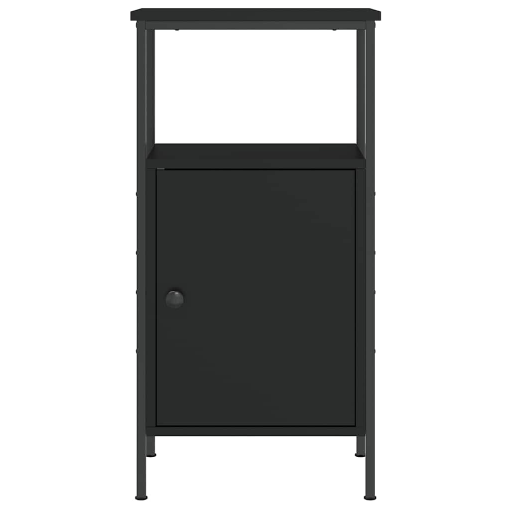 Noćni ormarići 2 kom crni 41 x 31 x 80 cm konstruirano drvo