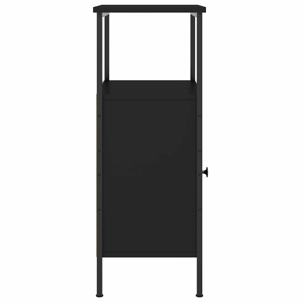 Noćni ormarići 2 kom crni 41 x 31 x 80 cm konstruirano drvo