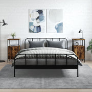 Noćni ormarići 2 kom boja hrasta 41x31x80 cm konstruirano drvo