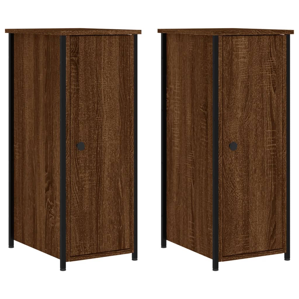 Noćni ormarići 2 kom boja hrasta 32x42x80 cm konstruirano drvo