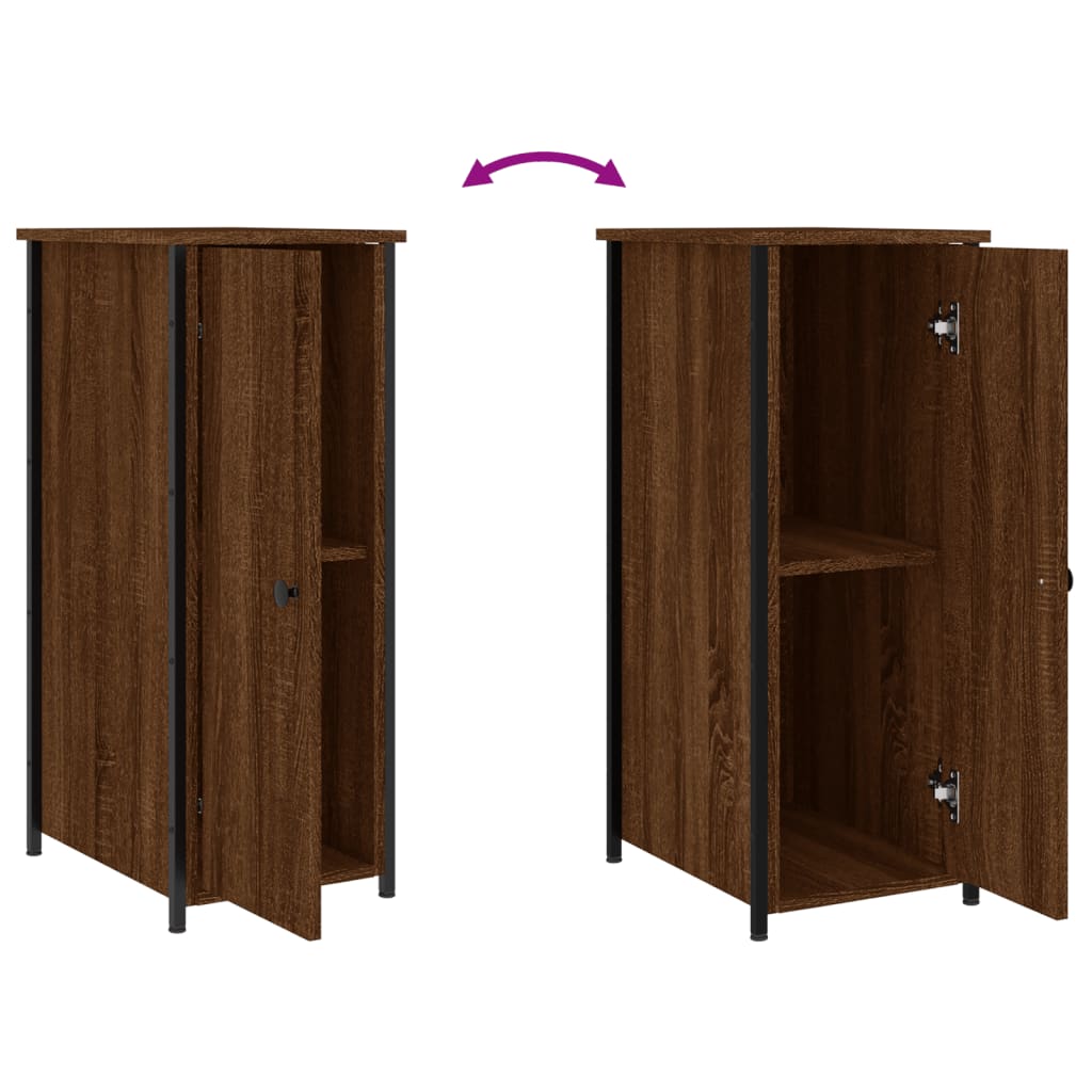 Noćni ormarići 2 kom boja hrasta 32x42x80 cm konstruirano drvo