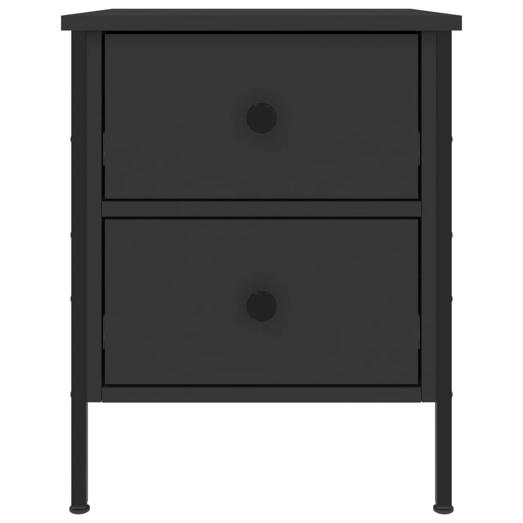 Noćni ormarići 2 kom crni 40 x 42 x 50 cm od konstruiranog drva