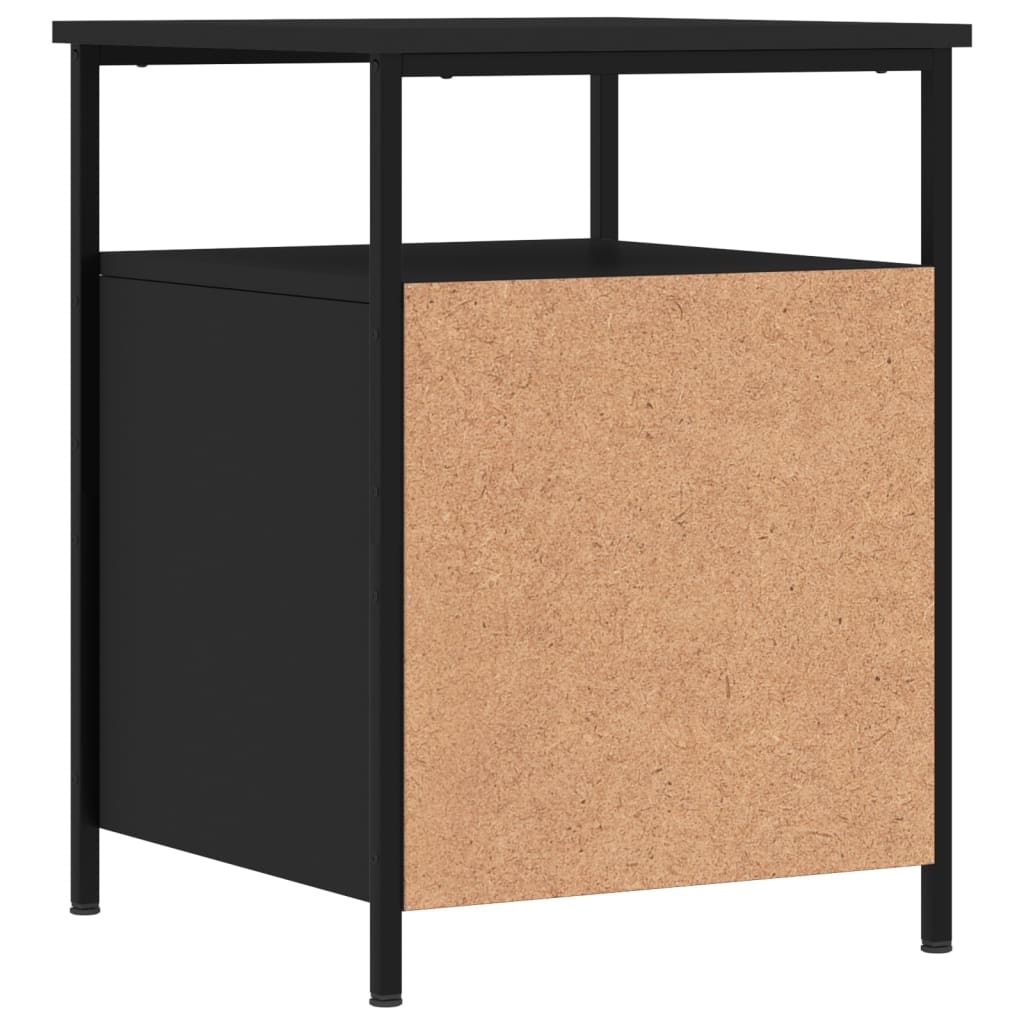 Noćni ormarići 2 kom crni 44 x 45 x 60 cm od konstruiranog drva