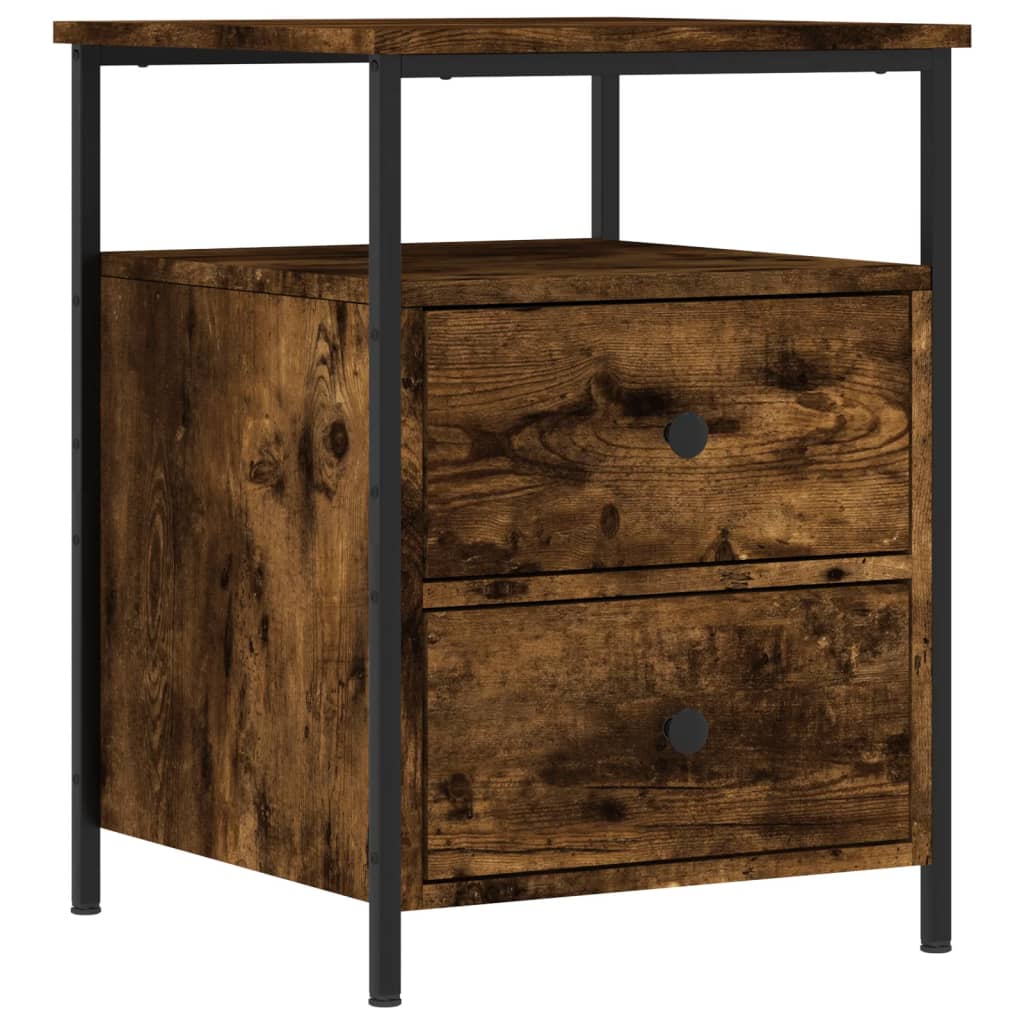 Noćni ormarići 2 kom boja hrasta 44x45x60 cm konstruirano drvo