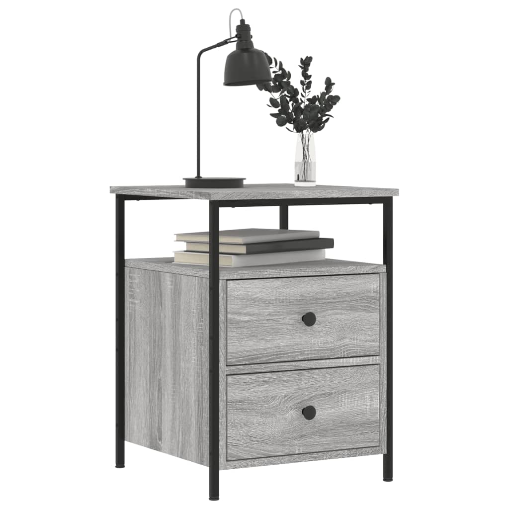 Noćni ormarići 2 kom boja hrasta 44x45x60 cm konstruirano drvo