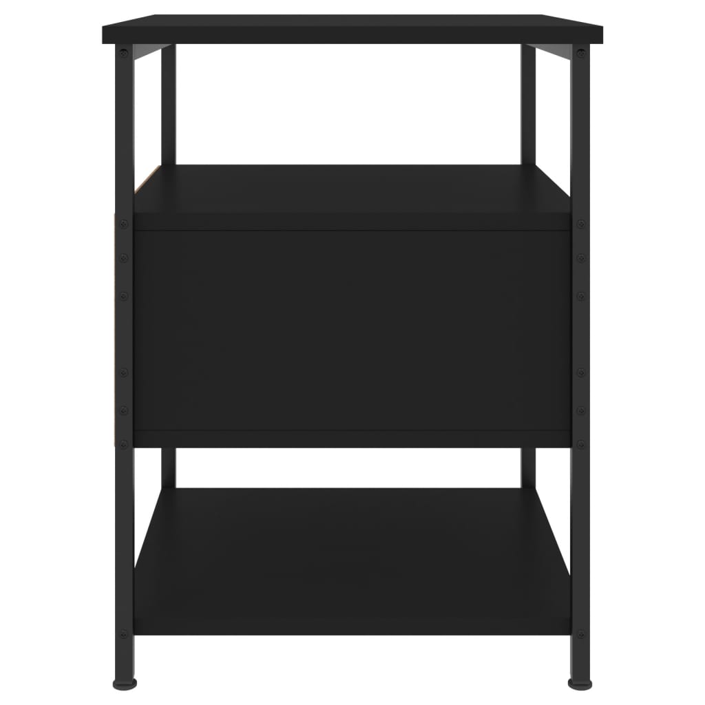 Noćni ormarići 2 kom crni 40 x 42 x 56 cm od konstruiranog drva