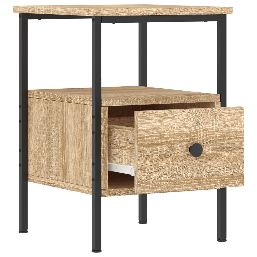 Noćni ormarići 2 kom boja hrasta 34x36x50 cm konstruirano drvo