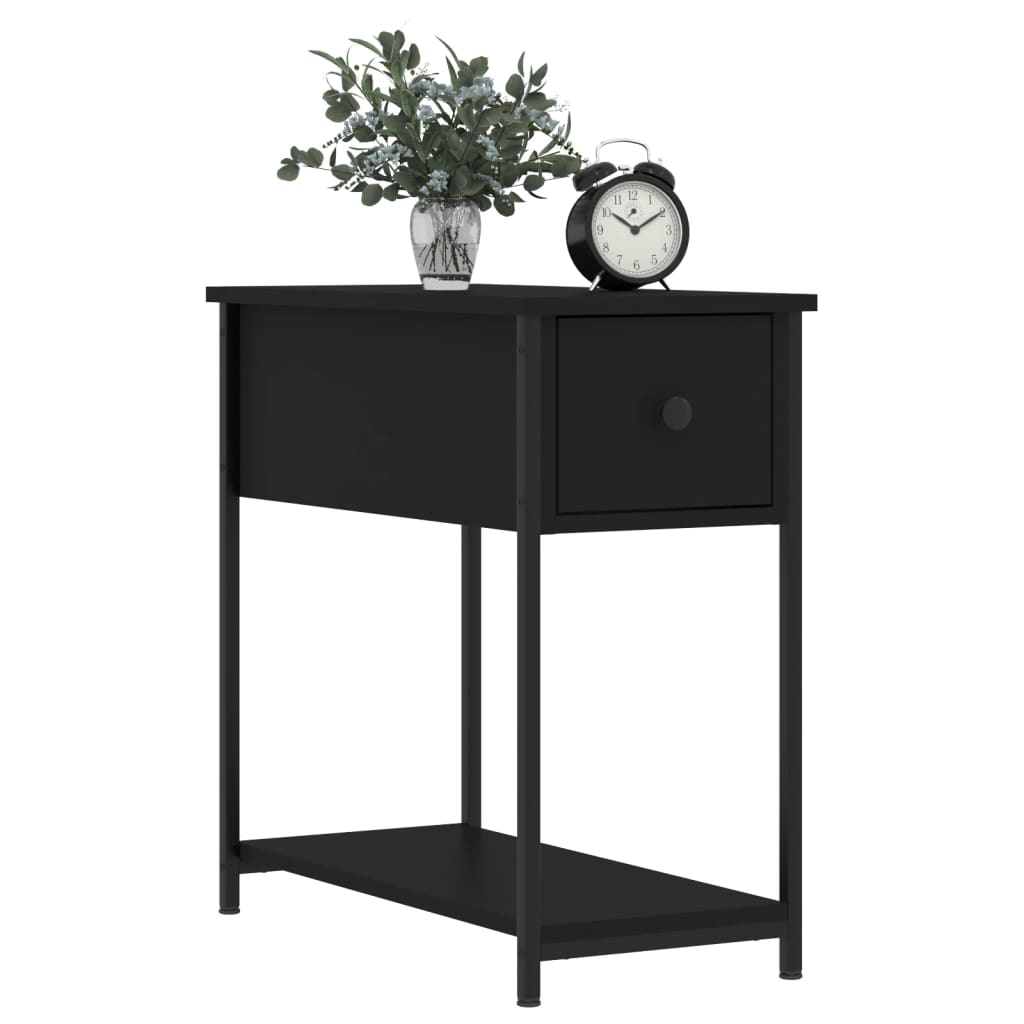 Noćni ormarići 2 kom crni 30 x 60 x 60 cm od konstruiranog drva