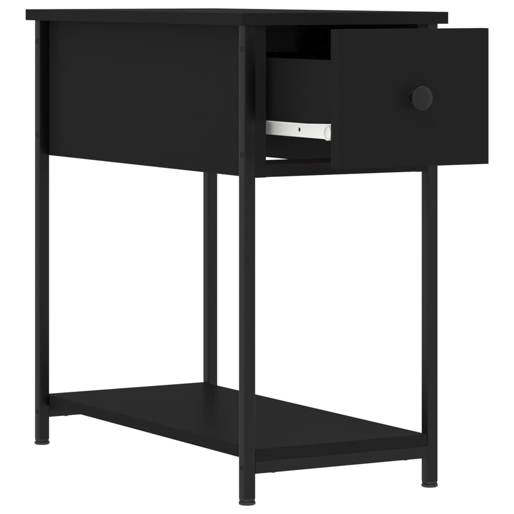 Noćni ormarići 2 kom crni 30 x 60 x 60 cm od konstruiranog drva