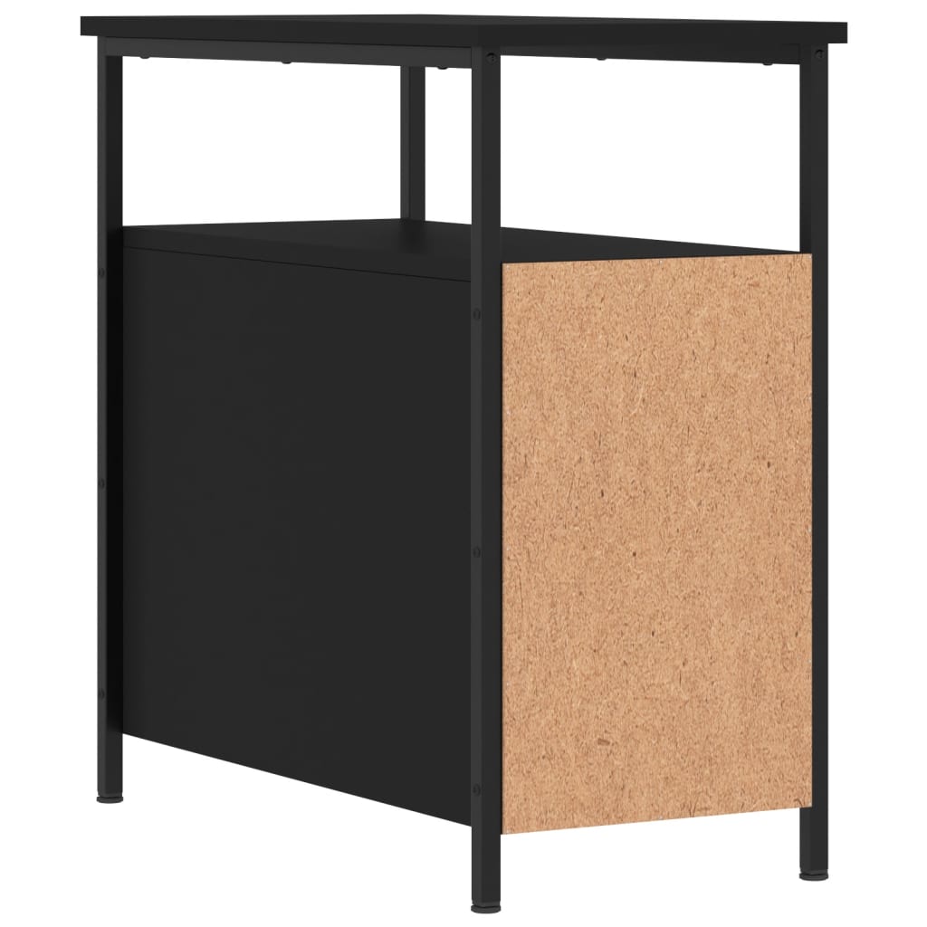Noćni ormarić crni 30 x 60 x 60 cm od konstruiranog drva