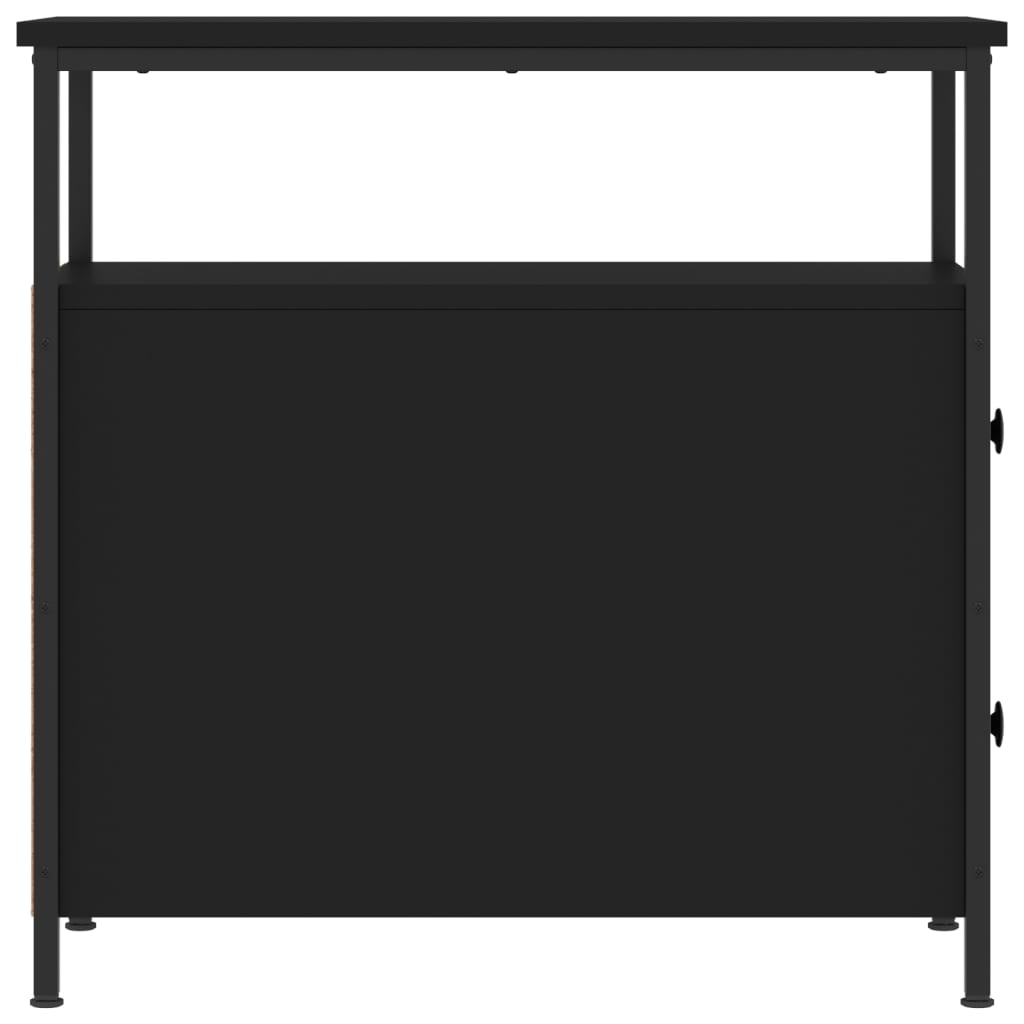 Noćni ormarići 2 kom crni 30 x 60 x 60 cm od konstruiranog drva