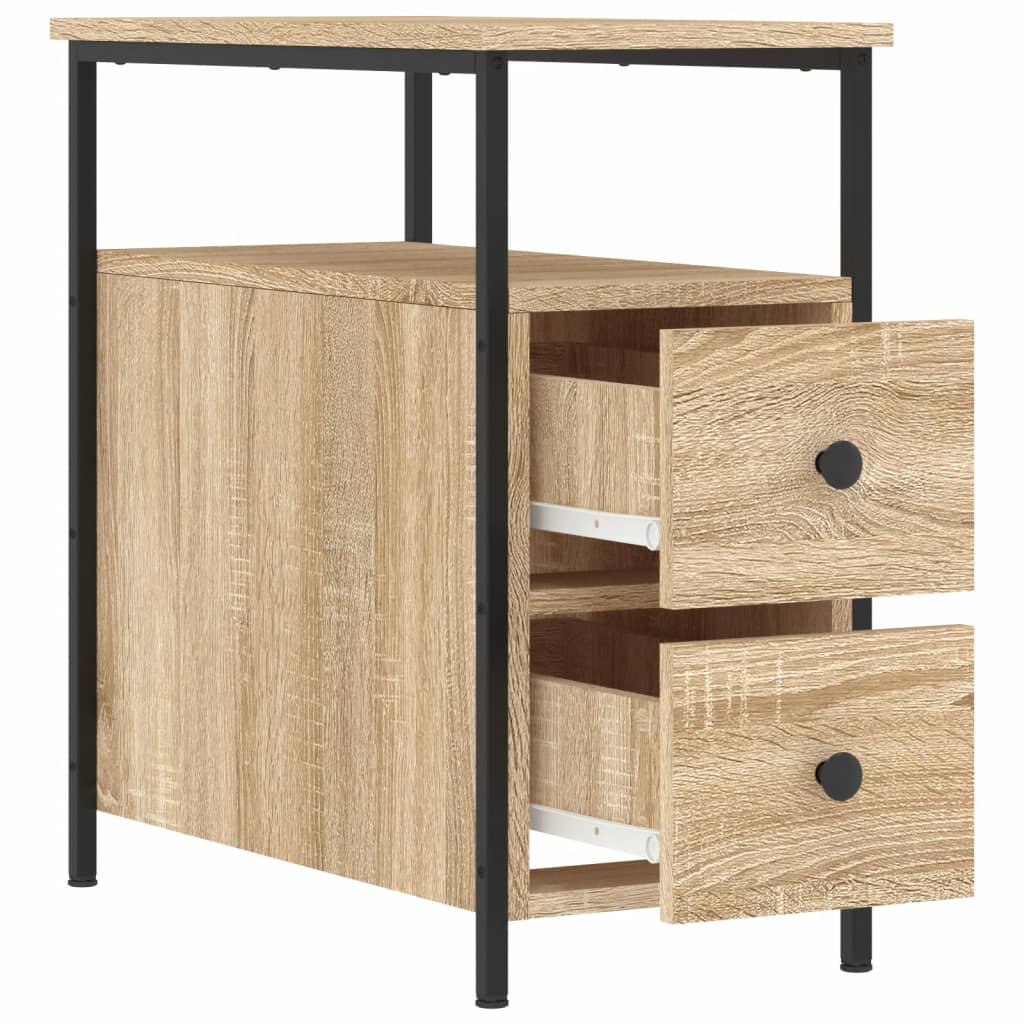 Noćni ormarići 2 kom boja hrasta 30x60x60 cm konstruirano drvo
