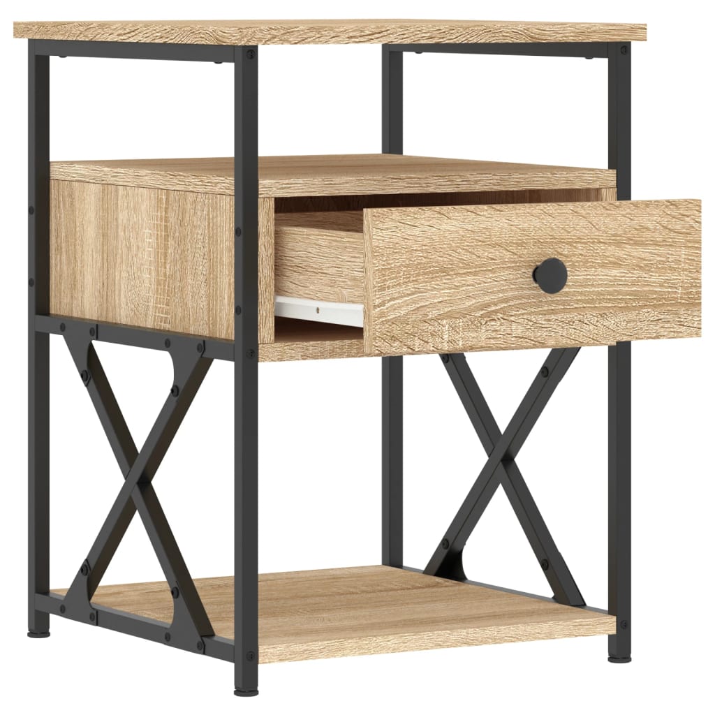 Noćni ormarić boja hrasta 40 x 42 x 55 cm od konstruiranog drva