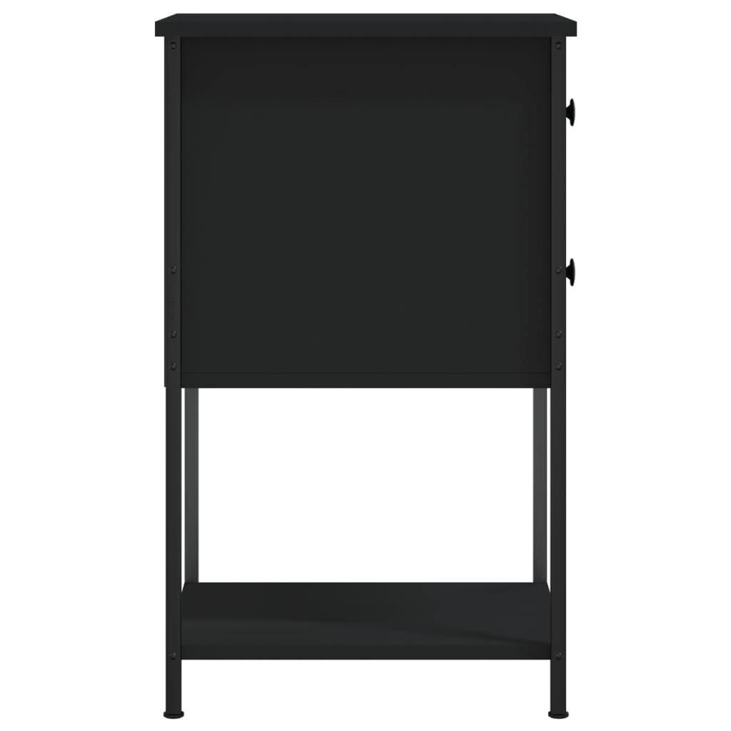 Noćni ormarići 2 kom crni 32 x 42 x 70 cm konstruirano drvo